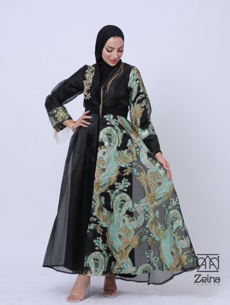 فستان مع عباية جكار <br> <span class='text-color-warm'>نفذت الكميه</span>